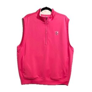 Donald Ross Mens 1/2 Zip Pullover Dri'Wick Hot Pink Golf Vest-Cannich sz Large